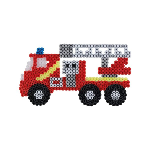 Hama Beads Fire Fighters 2000 Midi Beads 1 Truck Pegboard & Accessories Gift Set - Multicolour - Image 2