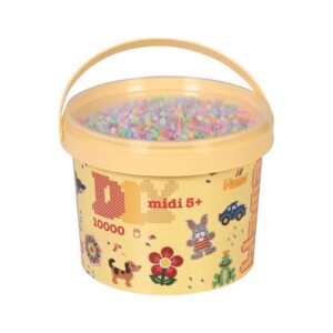 Hama DIY Midi Beads Bucket 10000 Fuse Beads Mosaic Decoration Arts & Craft Colour Mix 50 – Multicolour