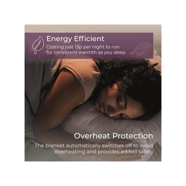 Carmen Electric Under Blanket King Size With Overheat Protection 65W X 2 - White - Image 4