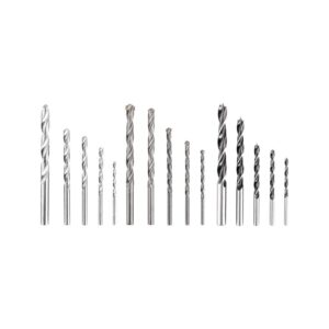 Einhell Assorted Drill Bit Set 5 Drill Bits For Wood 5 Carbide Drills For Concrete & 5 HSS Drills For Steel – 15 Piece