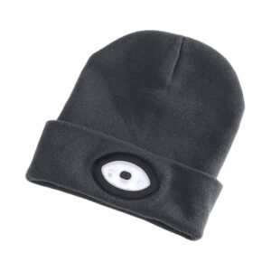 Draper Beanie Hat With Rechargeable Torch One Size 1W 100 Lumens – Grey