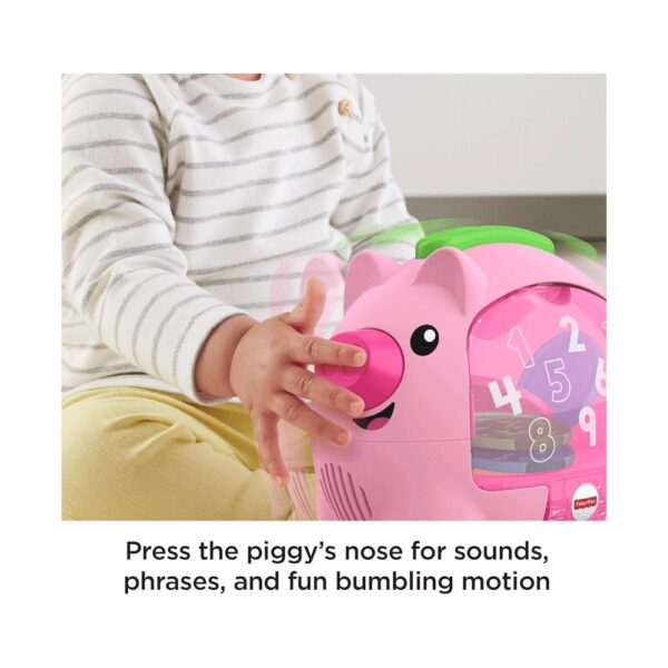 Fisher-Price Laugh & Learn Count & Rumble Piggy Bank Musical Baby Toys With Fun Motion Action - Multicolour - Image 4