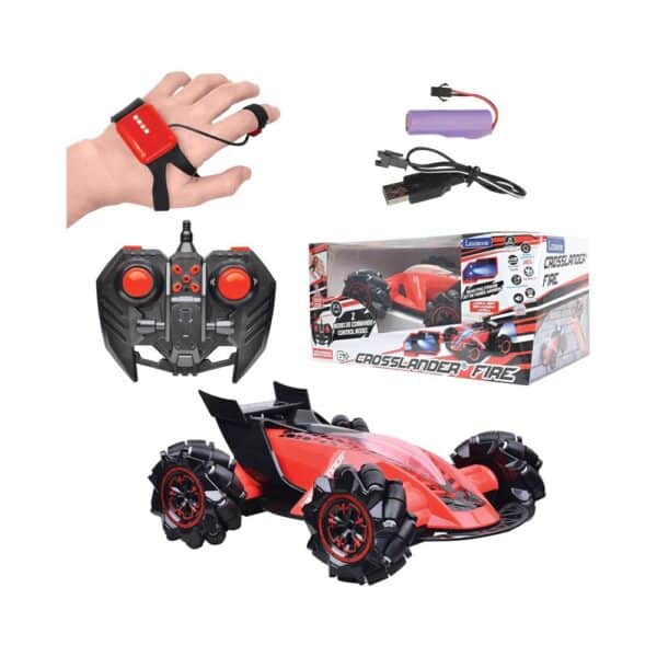 Lexibook Crosslander Fire Rechargeable Radio Controlled Stunt Car - Red