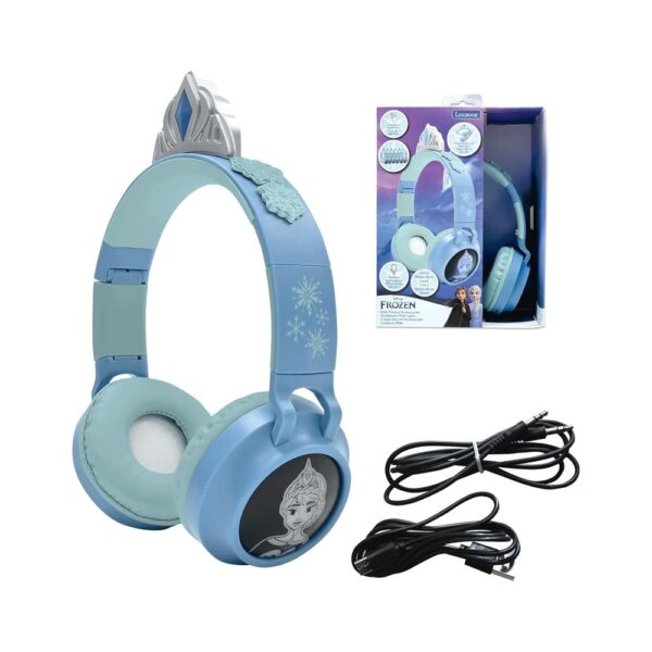 Lexibook Disney Frozen 3D Design Bluetooth Headphones With Princess Crown - Blue