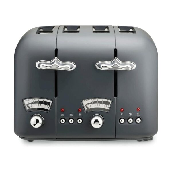 Delonghi Argento Flora 4 Slice Toaster Stainless Steel 1600 W - Grey