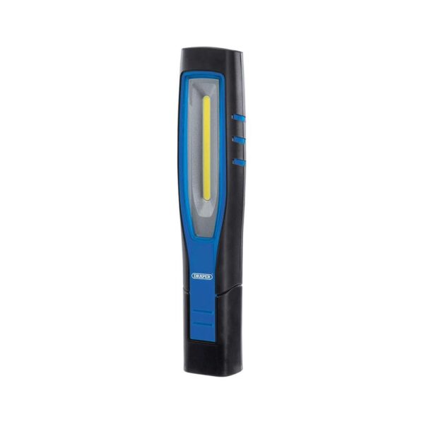 Draper COB/SMD LED Rechargeable Inspection Lamp 10W 1000 Lumens With 1 USB Charging Socket - Blue