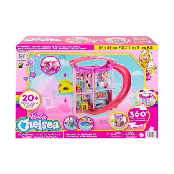 Barbie Doll House Chelsea Playhouse With 2 Pets And 15+ Accessories - Multicolour - Image 7