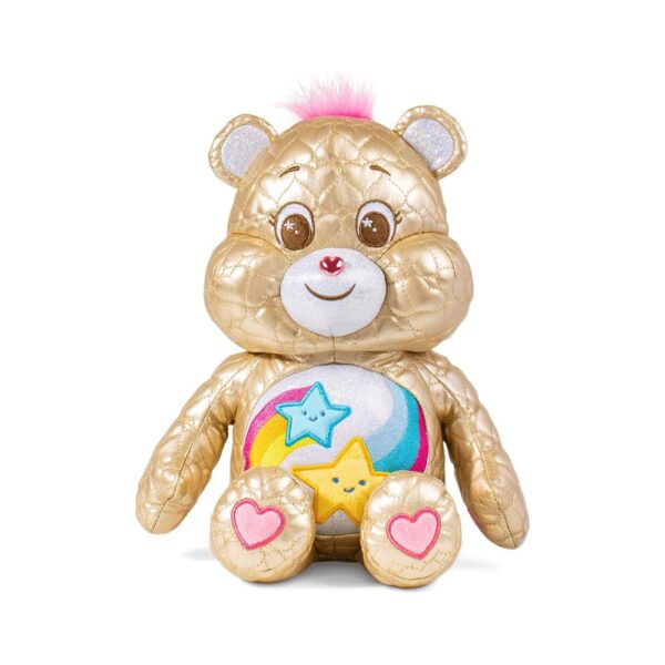 Care Bears Dare To Care Bear 35cm Medium Collectable Cute Cuddly Plush Toy - Gold