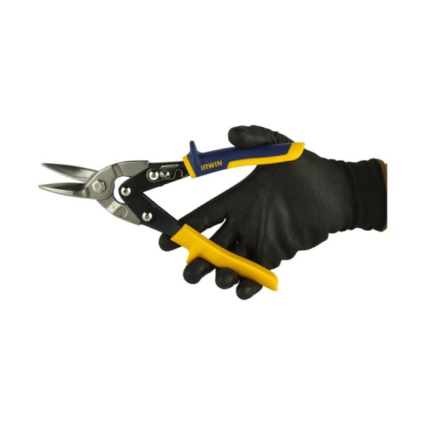 Irwin Straight Cut Aviation Snip 250mm (10in) - Black/Yellow/Blue - Image 5