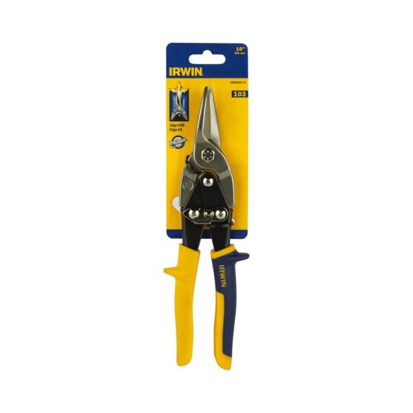 Irwin Straight Cut Aviation Snip 250mm (10in) - Black/Yellow/Blue - Image 6