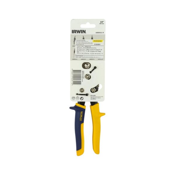 Irwin Straight Cut Aviation Snip 250mm (10in) - Black/Yellow/Blue - Image 7