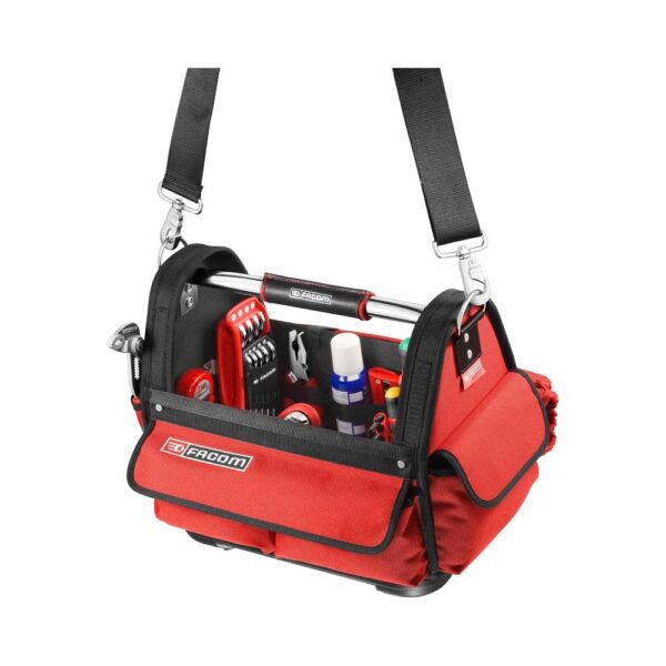 Facom Pro Bag Professional Soft Tote Tool Bag 14 Inch 55.2 x 32 x 30.8 cm - Red/Black - Image 3