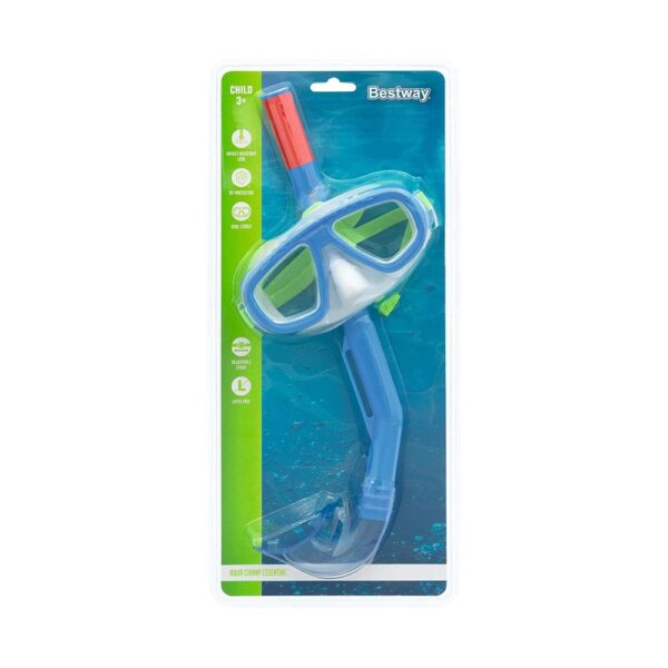 Aqua Champ Essential Kids Snorkel Mask Swimming Goggles With Nose Cover - Assorted Colours - Image 4