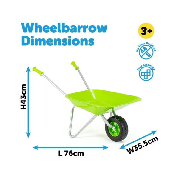 Little Roots Kids Wheel Barrow Gardening Toys - Multicolour - Image 7