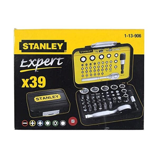 Stanley 1/4 Inch (25mm) Drive Bits & Magnetic Bit Holder With Lock-Ring Set - 39 Piece - Image 2