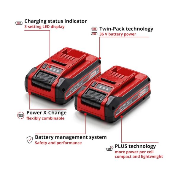 Einhell Power X-Change Plus 18V 3.0Ah Lithium-Ion Battery Twinpack - Image 3