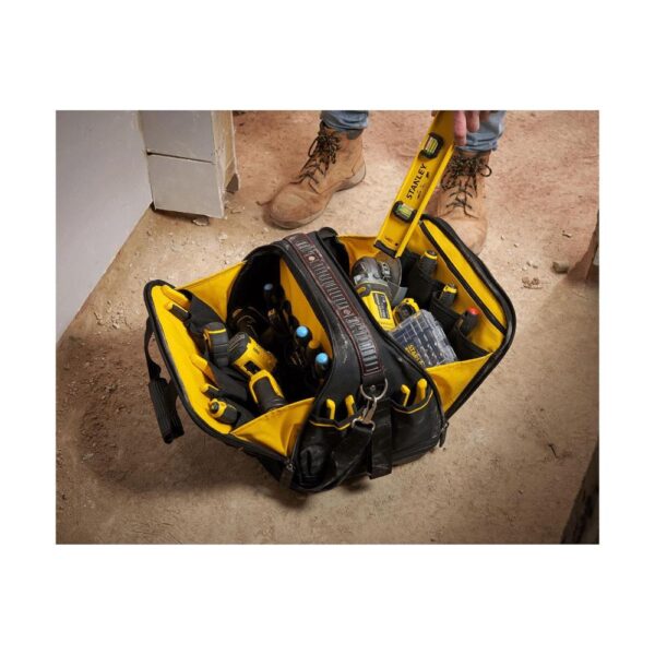 Stanley Fatmax Multi Access Tool Bag With Carry Handle & Shoulder Strap 43 x 28 x 30 cm - Black/Yellow - Image 4