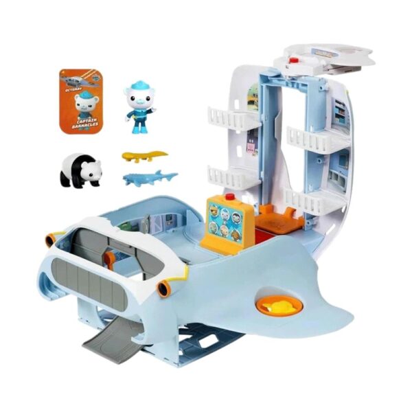 Octonauts Above & Beyond Octoray Transforming Playset 25+ Lights And Sounds Figure 7 Pieces 3 Accessories - Multicolour