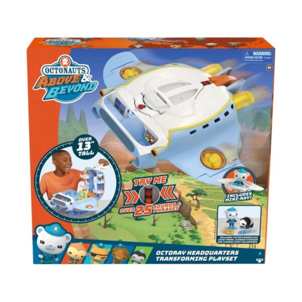 Octonauts Above & Beyond Octoray Transforming Playset 25+ Lights And Sounds Figure 7 Pieces 3 Accessories - Multicolour - Image 6