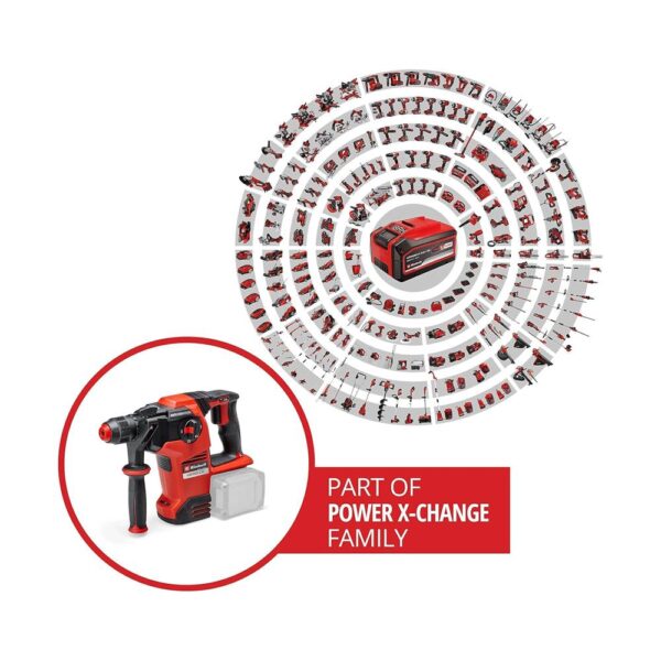 Einhell HEROCCO 36/28 Professional 36V Cordless Rotary Hammer SDS Plus Power X-Change - Red - Image 2