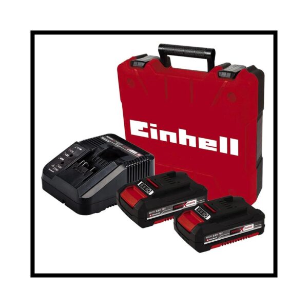 Einhell TP-CD 18/60 Li- i BL 18V Cordless Impact Drill With 2 x Batteries And Charger & 39 Piece Drill Bit Set - Red - Image 4