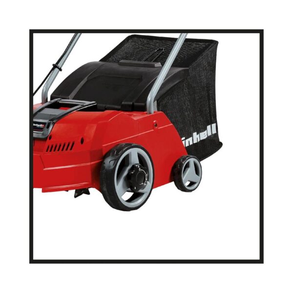 Einhell Electric Lawn Scarifier And Aerator 1200W 28 Litres Catch Bag 10m Cord - Red/Black - Image 3