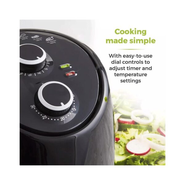 Tower Vortx Compact Manual Air Fryer 2 Litre With Rapid Air Circulation 1000W - Black - Image 9