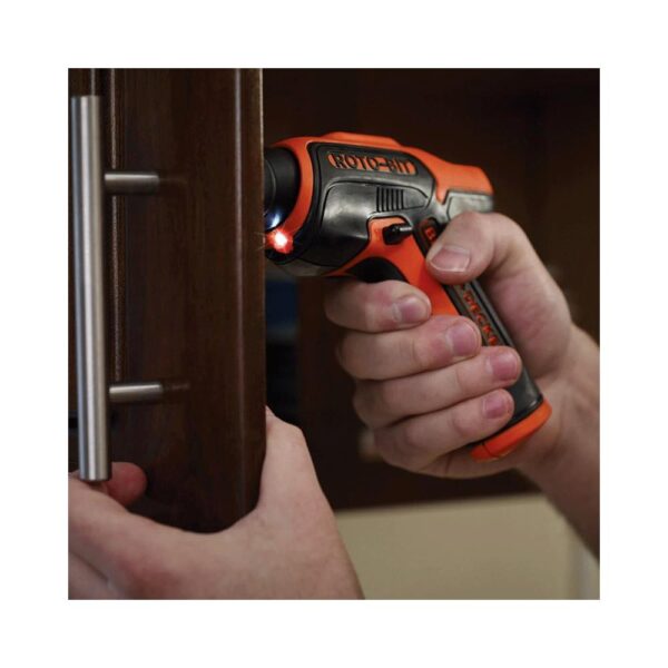 Black & Decker 3.6V Roto-Bit Cordless Screwdriver - Orange/Black - Image 4